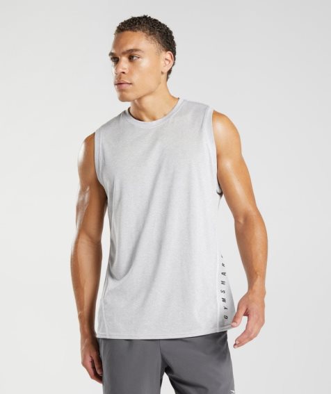 Men's Gymshark Sport Tanks Light Grey | CA 0D1AN8